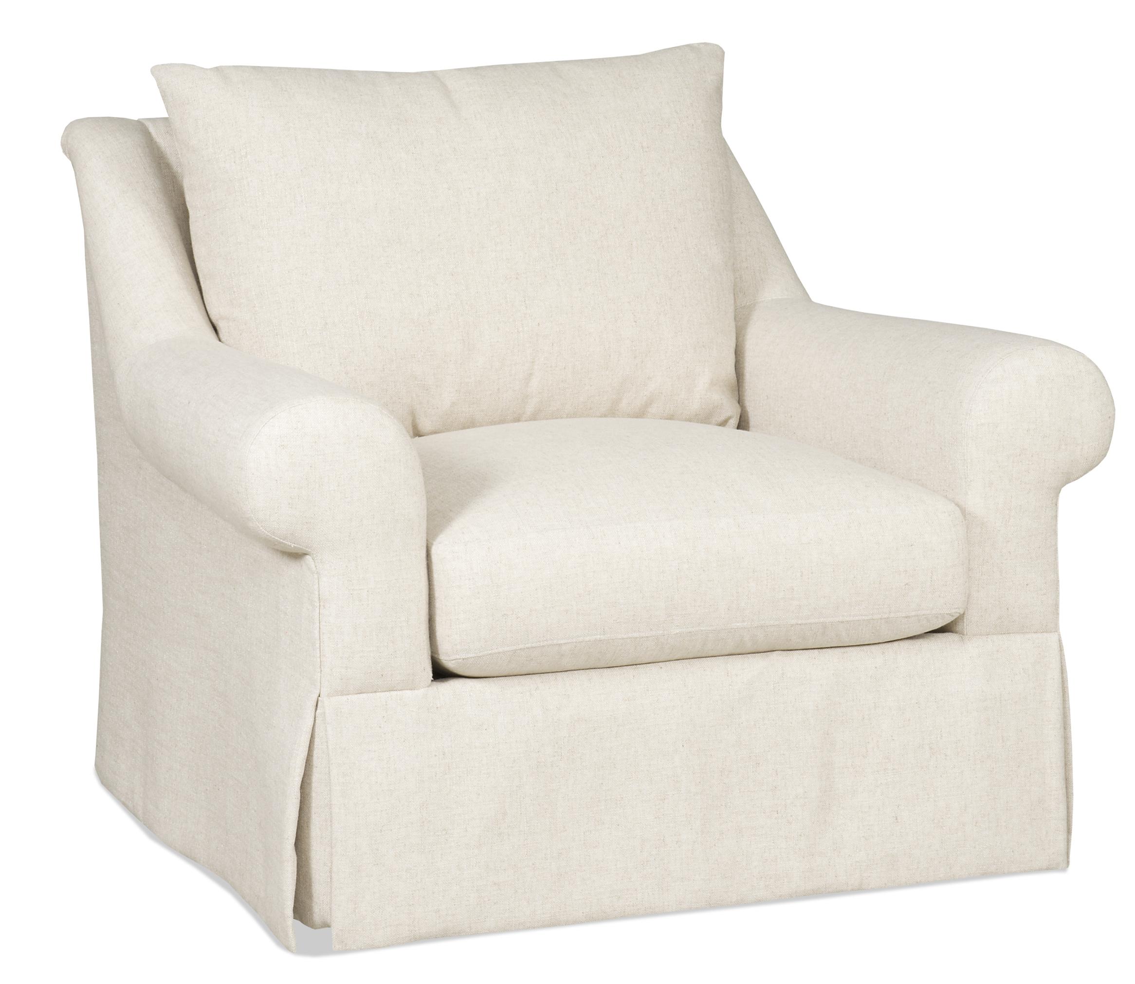 Sam Moore Carson Traditional Skirted Chair with Rolled Arms Darvin